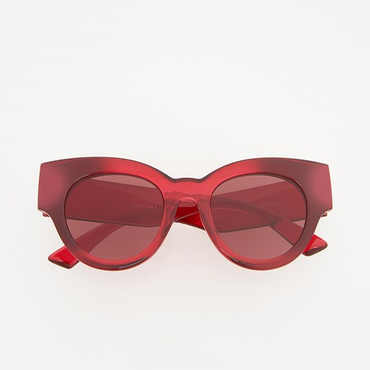 Reserved - Okulary przeciwsłoneczne - Czerwony Reserved  One Size 