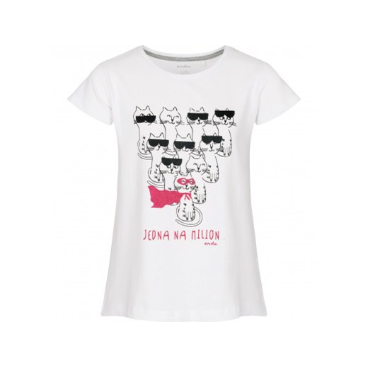 T-shirt z krótkim rękawem dla dziewczynki 3-8 lat Endo  104 endo.pl