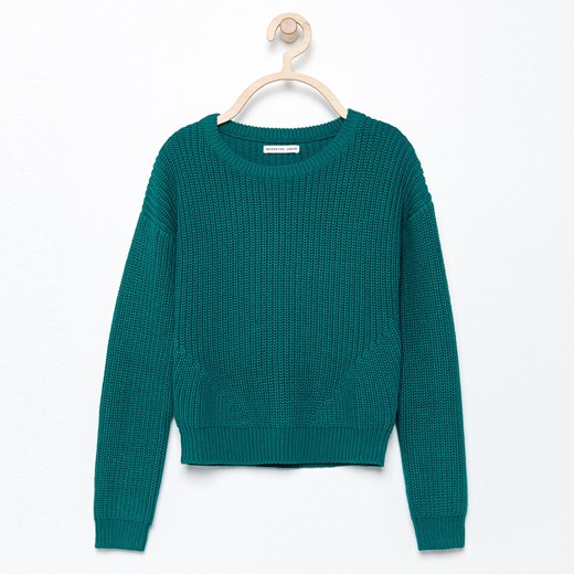 Sweter dziewczęcy zielony Reserved 