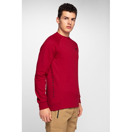 Bluza sportowa czerwona jesienna bez wzorów 