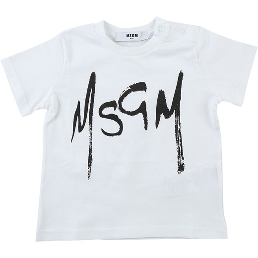 MSGM Koszulka Niemowlęca dla Chłopców, biały, Bawełna, 2019, 12M 18M Msgm  12M RAFFAELLO NETWORK