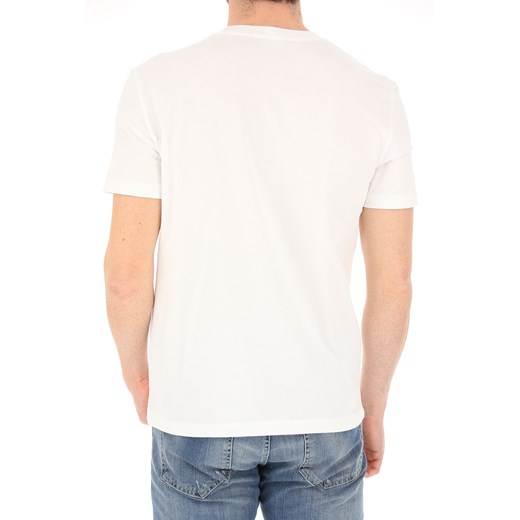 T-shirt męski Lardini jesienny biały z krótkim rękawem 