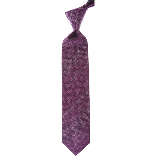 Krawat Missoni fioletowy w abstrakcyjne wzory 