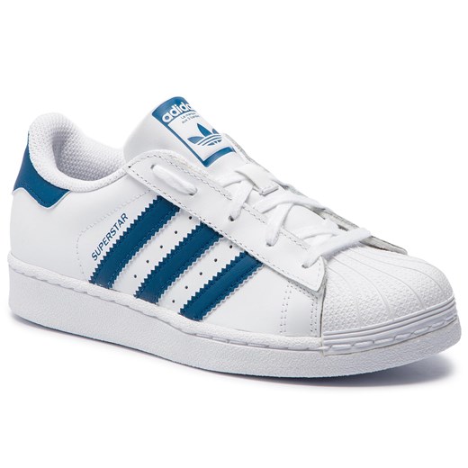 Buty sportowe dziecięce białe Adidas sznurowane 