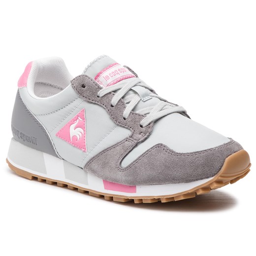 Buty sportowe damskie Le Coq Sportif dla biegaczy młodzieżowe bez wzorów wiązane z zamszu