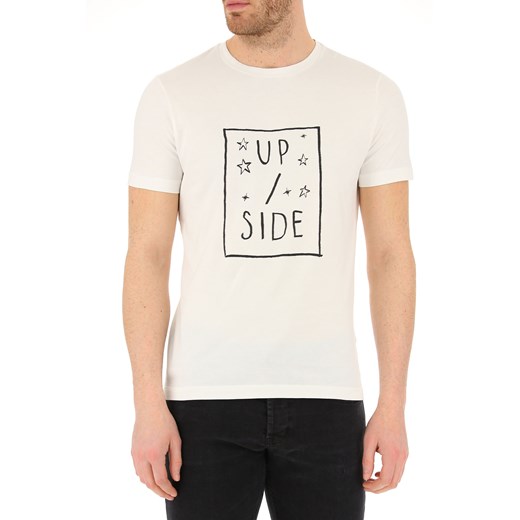 T-shirt męski Dondup z napisami z krótkim rękawem 