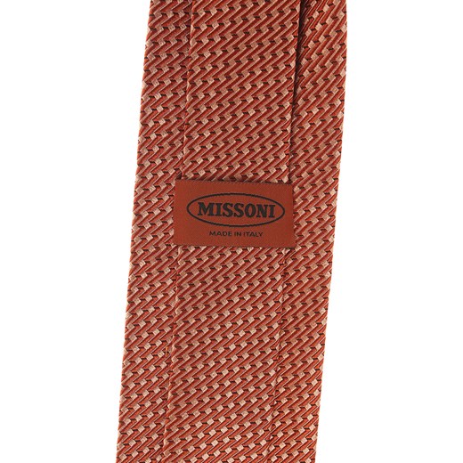 Pomarańczowa krawat Missoni w abstrakcyjnym wzorze 