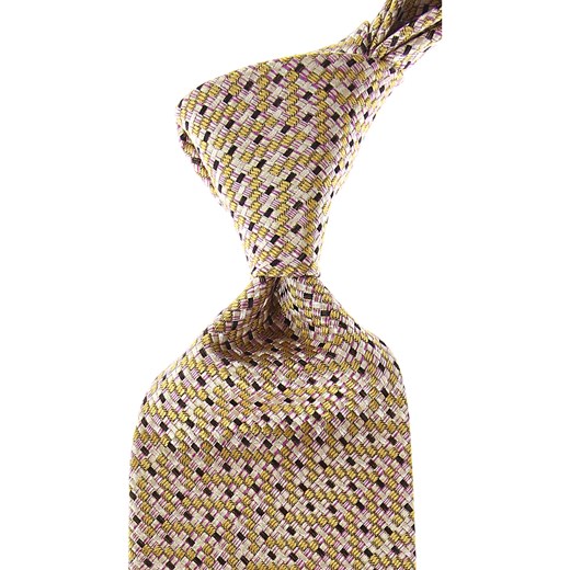 Krawat Missoni żółty w abstrakcyjne wzory 