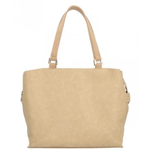 Shopper bag Chiara Design brązowa bez dodatków 