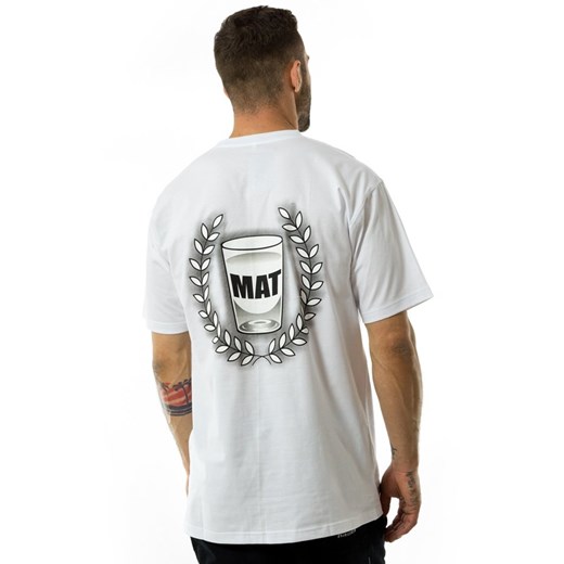Mat Wear t-shirt męski biały z krótkim rękawem 