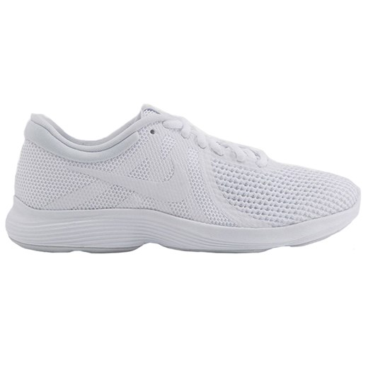 Nike buty sportowe damskie dla biegaczy revolution białe bez wzorów płaskie wiązane 