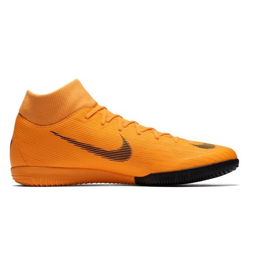 Buty sportowe męskie pomarańczowe Nike mercurial sznurowane 