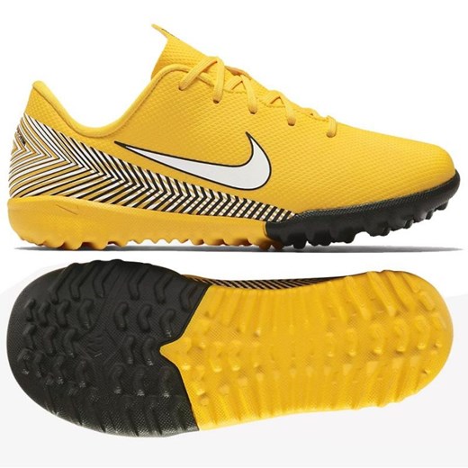 Buty sportowe dziecięce żółte Nike ze skóry 