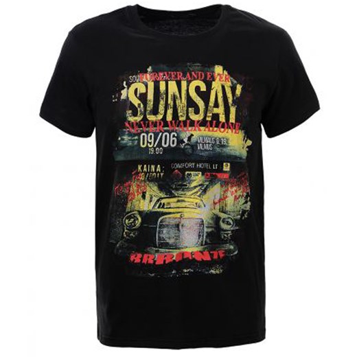 T-Shirt Męski z Nadrukiem Sunsay od Neidio GS2019 Czarny
