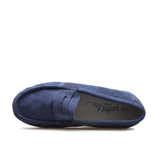 Mokasyny Filippo DP639/19 BL Niebieskie zamsz