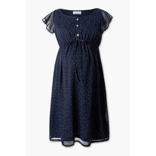 C&A Sukienka ciążowa-w kropki, Niebieski, Rozmiar: S Yessica  S C&A