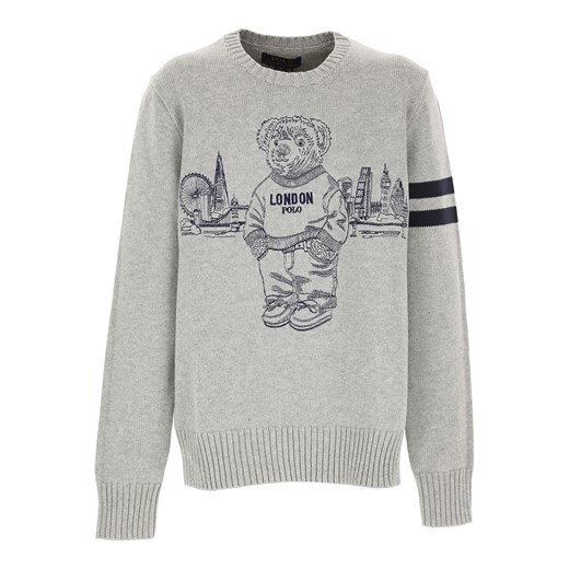 Sweter chłopięcy szary Ralph Lauren na zimę 