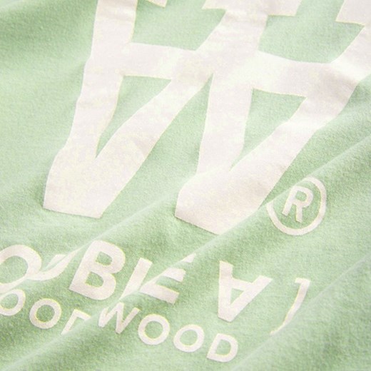 T-shirt męski Wood z krótkimi rękawami z napisami 