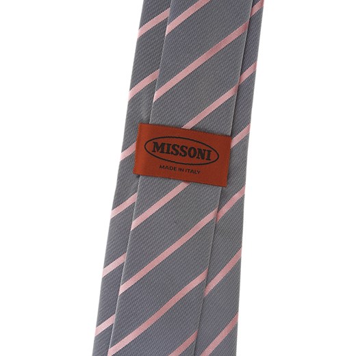 Krawat Missoni szary w abstrakcyjnym wzorze 