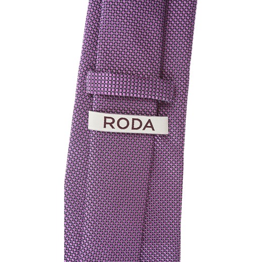 Fioletowy krawat Roda w abstrakcyjnym wzorze 