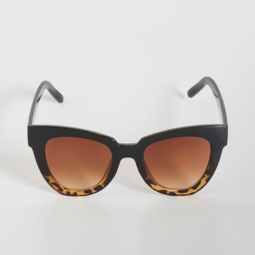 Sinsay - Okulary przeciwsłoneczne retro - Brązowy Sinsay  One Size 