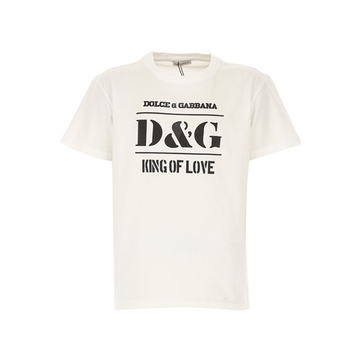 Dolce & Gabbana Koszulka Dziecięca dla Chłopców, biały, Bawełna, 2019, 10Y 6Y 8Y