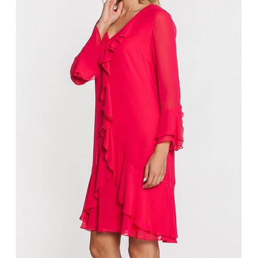 Czerwona sukienka z falbanami  Vitovergelis 36 wyprzedaż  