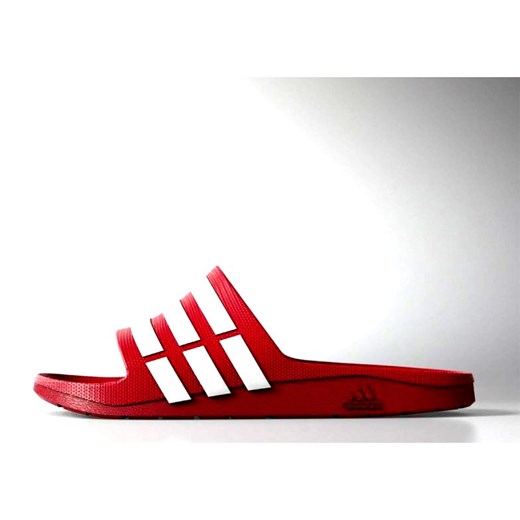 Klapki męskie czerwone Adidas z tworzywa sztucznego sportowe 