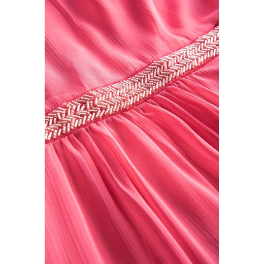 Sukienka różowa ORSAY na wiosnę tkaninowa 