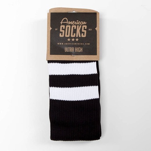 Skarpety American Socks Back In Black - Ultra High black / white  American Socks uniwersalny bludshop.com