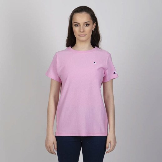 Koszulka damska Champion T-shirt Rewerse Weave C Logo pink Champion S wyprzedaż bludshop.com