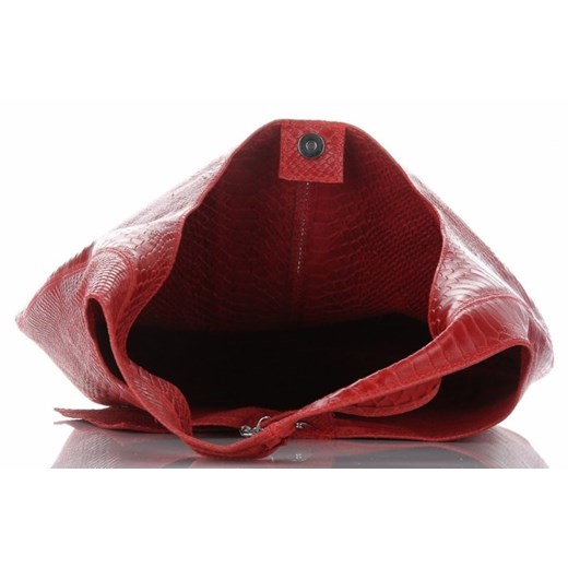 Modne Torebki Skórzane ShopperBag we wzór Aligatora firmy Vittoria Gotti Made in Italy Czerwone (kolory)