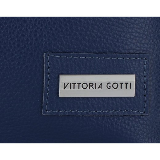 Shopper bag granatowa Vittoria Gotti na ramię młodzieżowa 