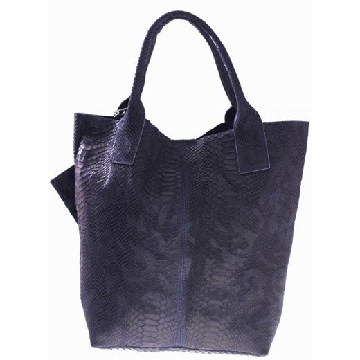 Shopperbag torebka Skórzana wzory 3D Granatowa (kolory)