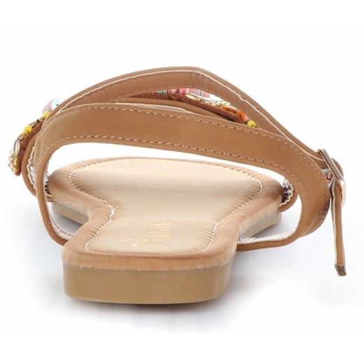 Oryginalne Sandały Damskie ze zdobieniami firmy Gatisa Beżowe (kolory)