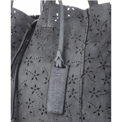 Shopper bag Vittoria Gotti na ramię duża zamszowa elegancka skórzana 