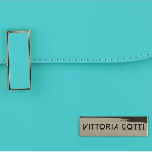 Ekskluzywne Torebki Skórzane Listonoszki renomowanej firmy Vittoria Gotti Made in Italy Turkusowe (kolory)