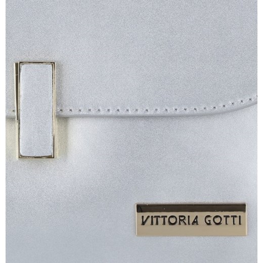 Ekskluzywne Włoskie Torebki Skórzane Listonoszki renomowanej firmy Vittoria Gotti Made in Italy Srebrne (kolory)