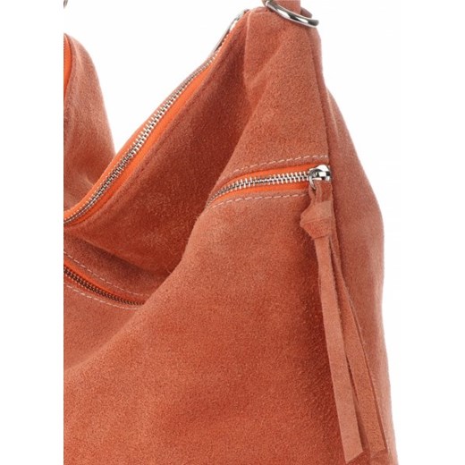 Shopper bag Genuine Leather bez dodatków mieszcząca a4 na ramię 
