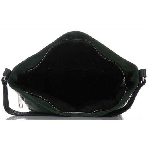 Shopper bag Vittoria Gotti bez dodatków na ramię zielona 
