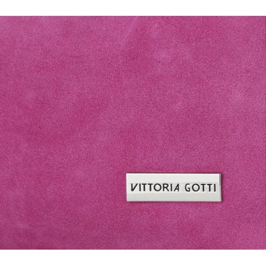 Torebki Skórzane Włoskie ShopperBag firmy Vittoria Gotti Fuksjowy (kolory)