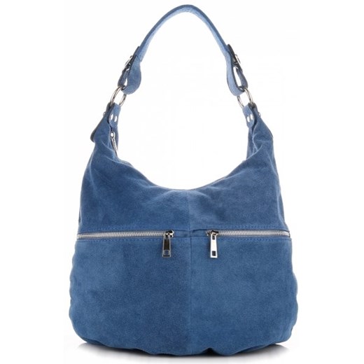 Uniwersalne Włoskie Torebki Skórzane Genuine Leather Niebieska (kolory)