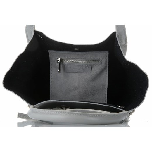 Shopper bag Vittoria Gotti elegancka bez dodatków matowa na ramię 