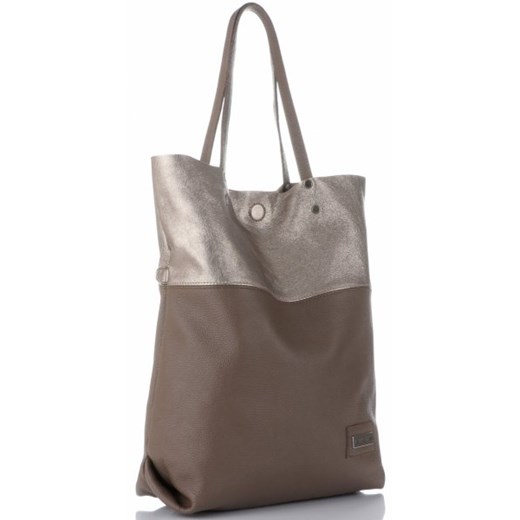 Shopper bag Vittoria Gotti matowa na ramię skórzana elegancka duża 