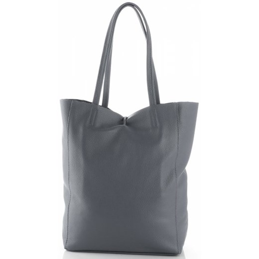 Shopper bag Vittoria Gotti bez dodatków mieszcząca a4 na ramię
