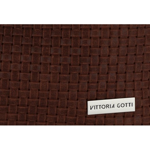 Vittoria Gotti Uniwersalne Firmowe Torebki Skórzane na każdą okazję Brązowe (kolory)
