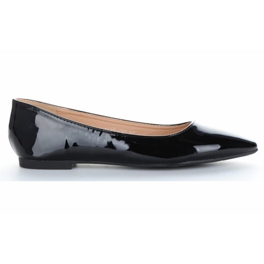 Eleganckie Lakierowane Balerinki Damskie Bellucci Czarne (kolory)
