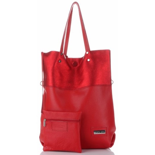 Shopper bag czerwona Vittoria Gotti wakacyjna 