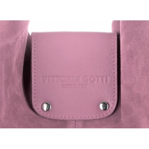 Vittoria Gotti Uniwersalne Duże Torby ze Skóry Naturalnej typu ShopperBag w rozmiarze XXL Pudrowy Róż (kolory)