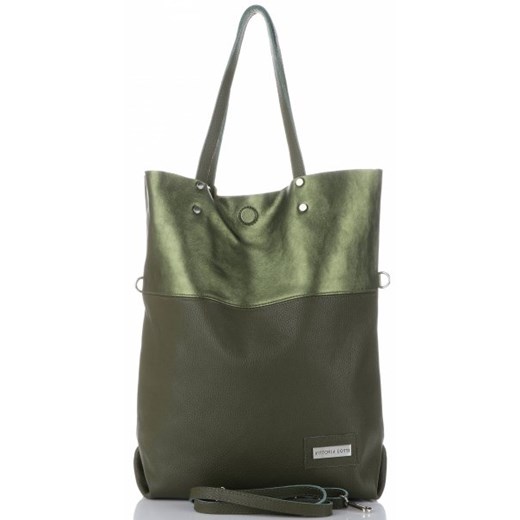 Shopper bag Vittoria Gotti duża zielona 
